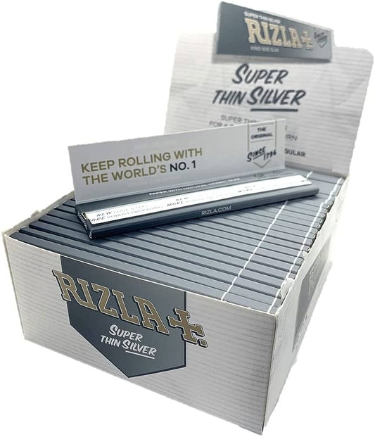 Rizla Silver King Size Slim Rolling Papers x 5 packets