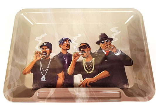 Hip Hip Rappers Design Metal Rolling Tray 18x14cm