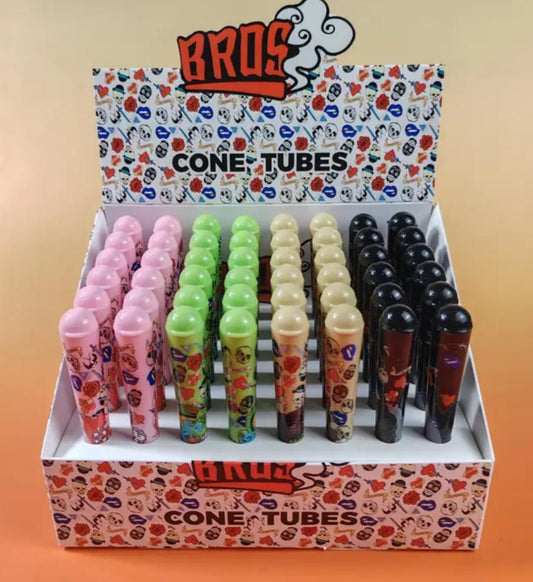 Set of 4 Tattoo design Doob Tubes / Cone Holders