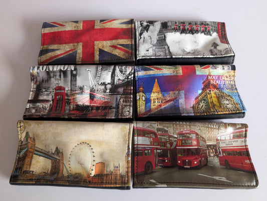 High Quality Faux Leather Tobacco Pouch Featuring London / UK Designs