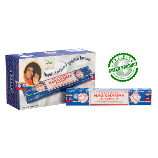 Nag Champa Incense Sticks by Satya (6 Packets)