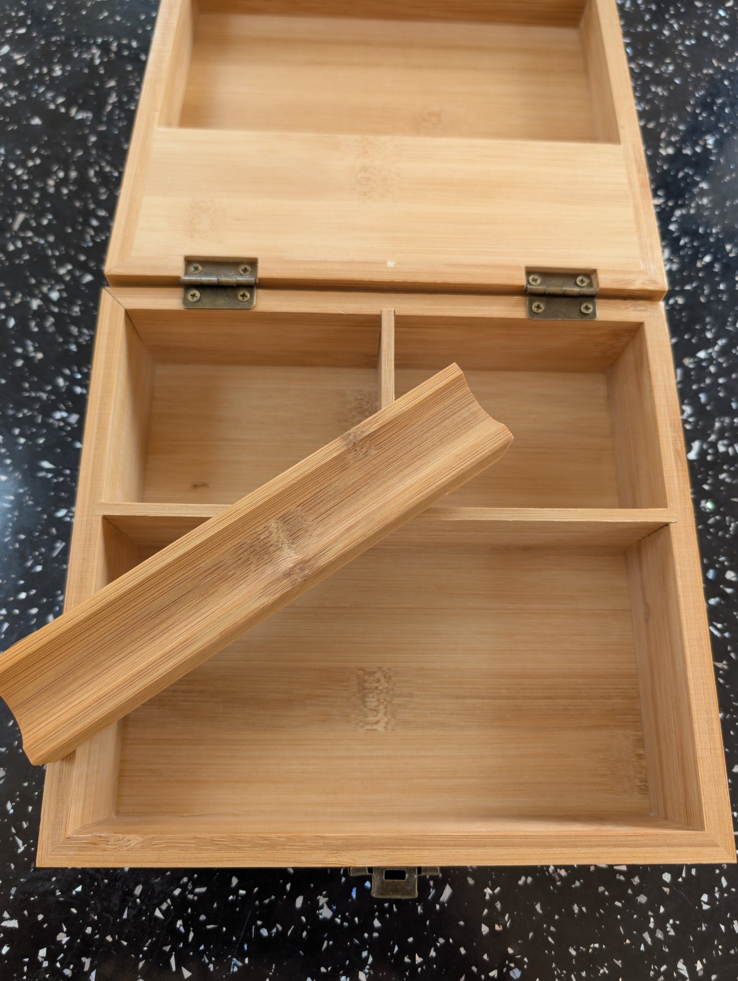 Large Wooden Raw Rolling Box Set with Raw Papers & Clipper Lighters
