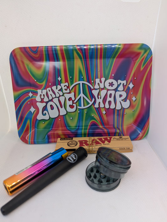Make Love Not War Rolling Tray Set 205mm x 145mm
