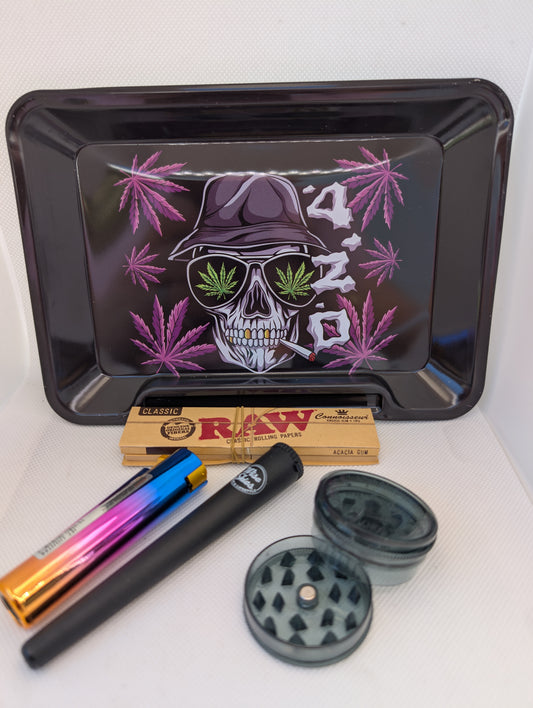 Skull Rolling Tray Set 205mm x 145mm